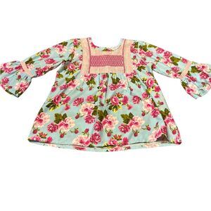 Women’s Silvia Suárez Floral Blouse Embroidered Traditional 3/4 Sleeve Size L